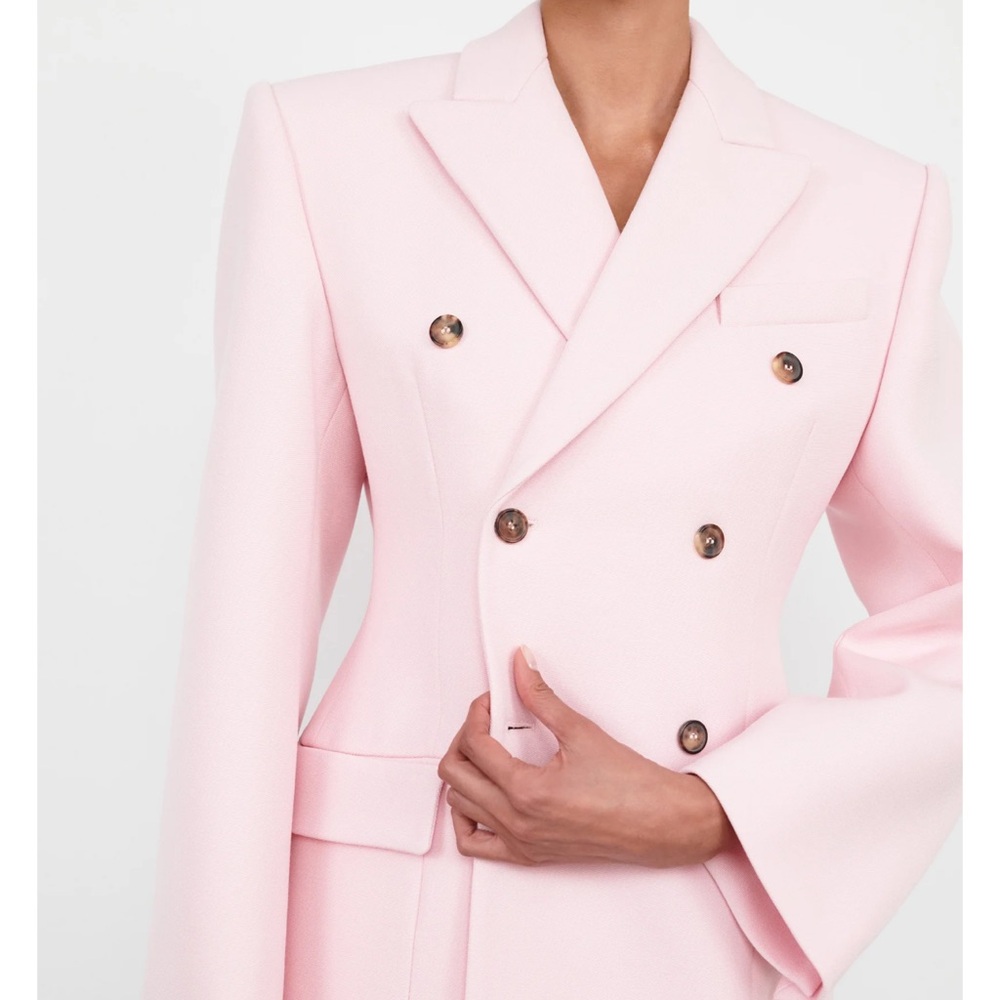 Wardrobe NYC Pink Double-Breasted Blazer - Picture 2 of 8